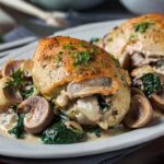 Creamy Mushroom and Spinach Stuffed Chicken Recipe