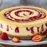 Lemon Strawberry Swirl Cheesecake Recipe