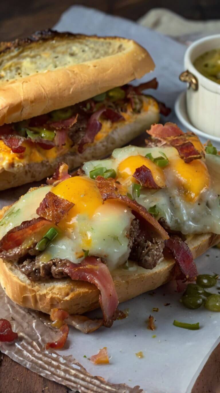 Luby's Bacon Cheese Steak 