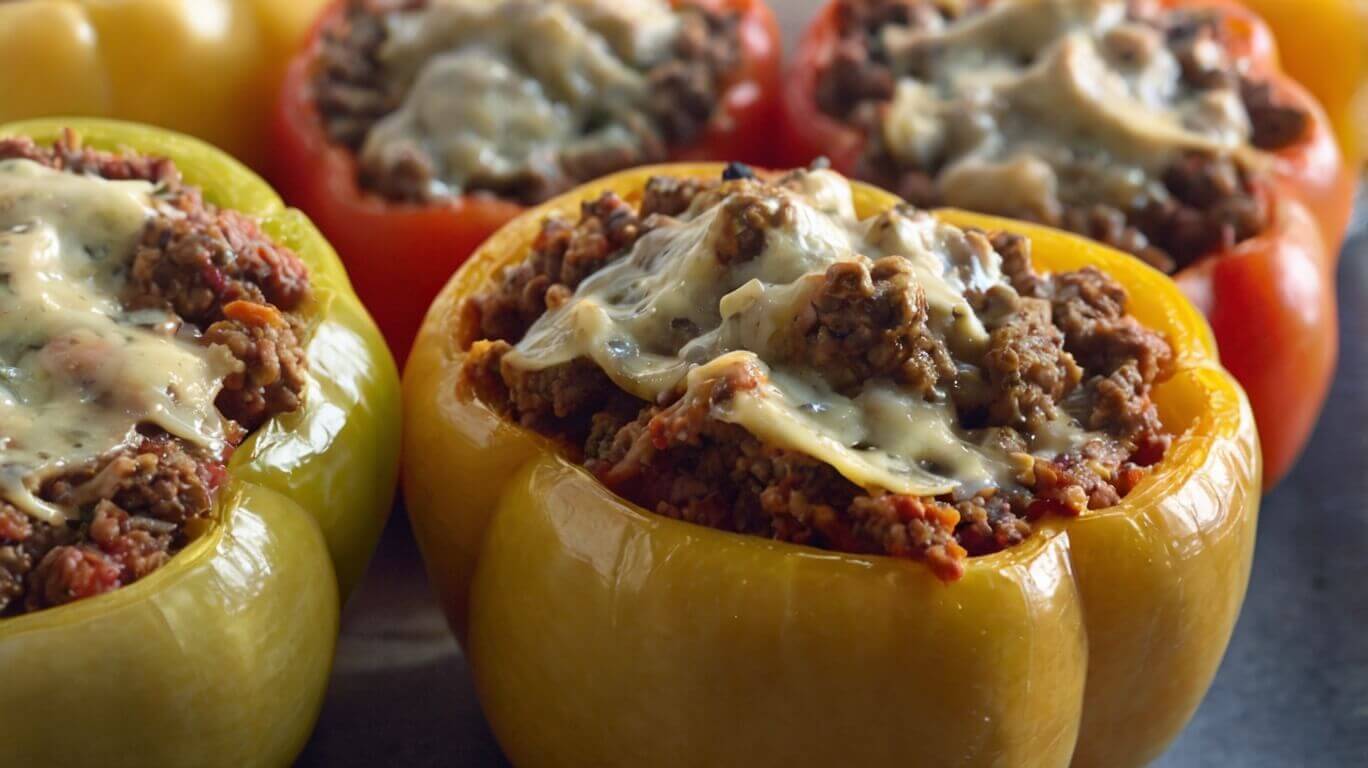 Stuffed Bell Peppers with Ground Beef Recipe