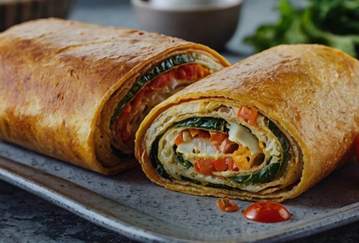 Veggie Omelette Roll Recipe