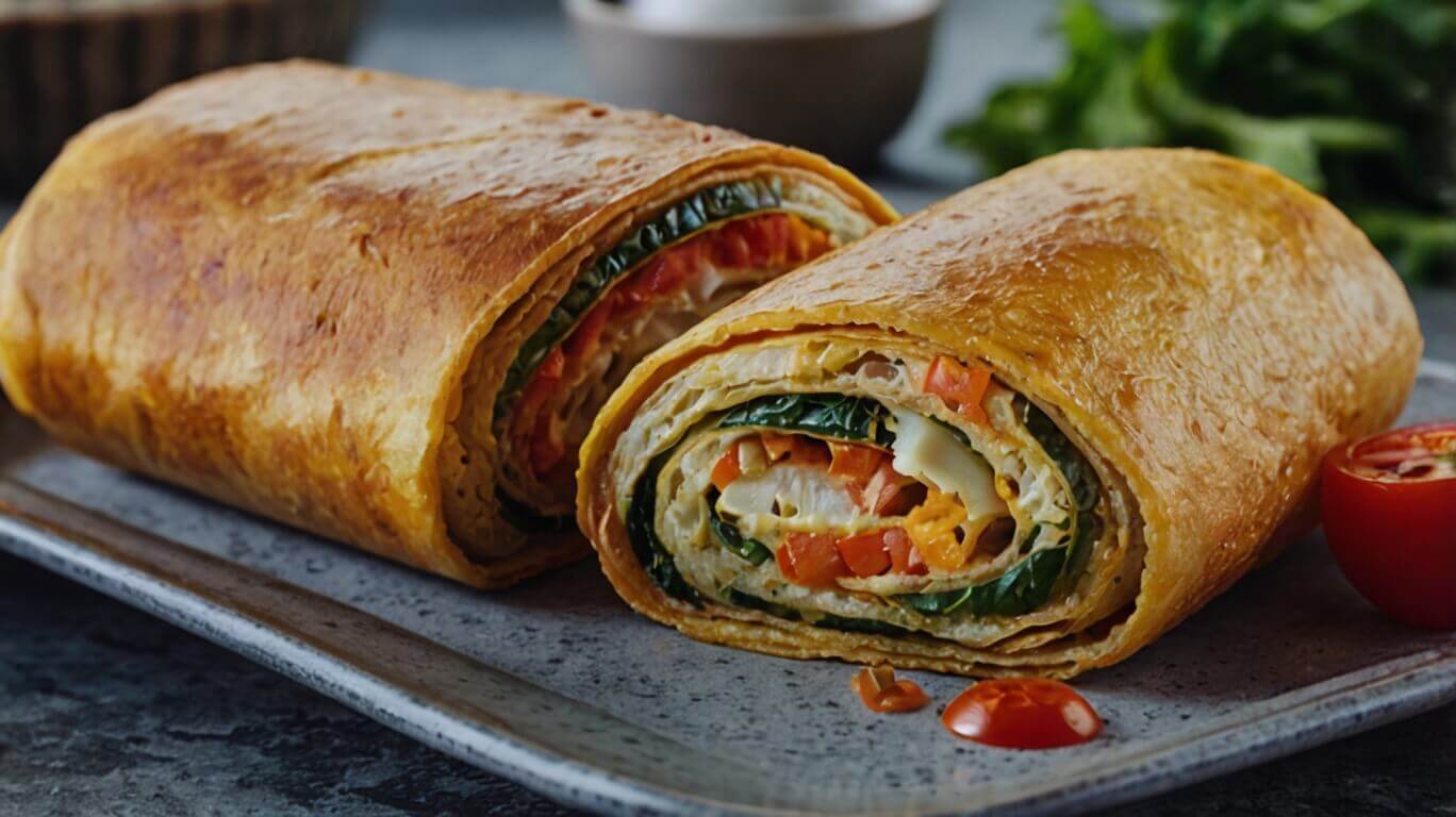 Veggie Omelette Roll Recipe