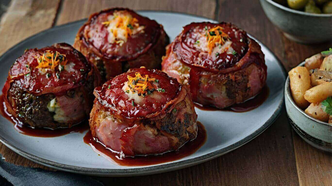 Bacon Wrapped Meatloaf Minis Recipe