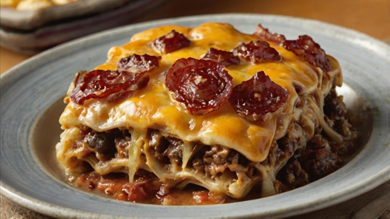 Bbq Bacon Cheeseburger Lasagna Recipe