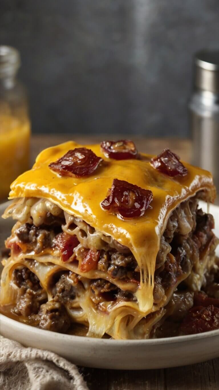 Bbq Bacon Cheeseburger Lasagna