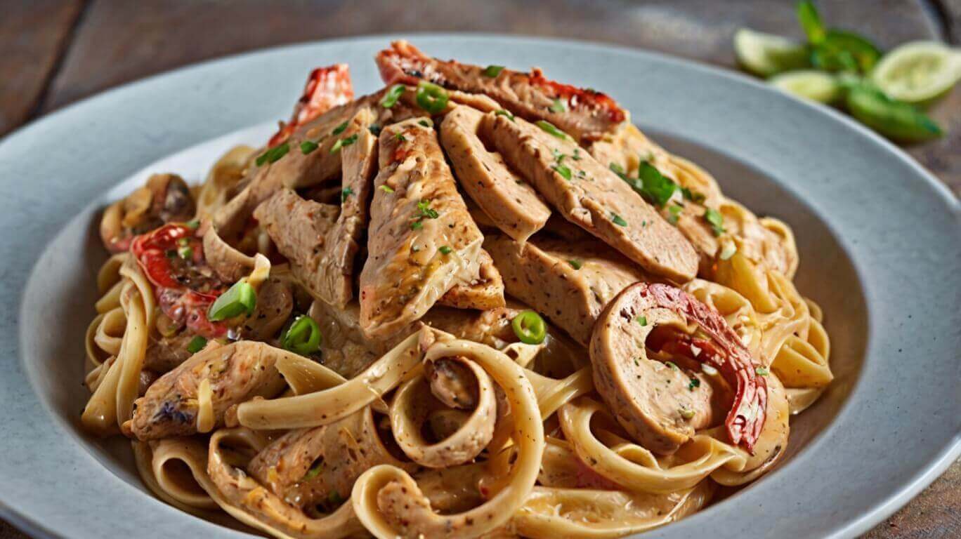 Cashew Cream Cajun Chicken Pasta Recipe