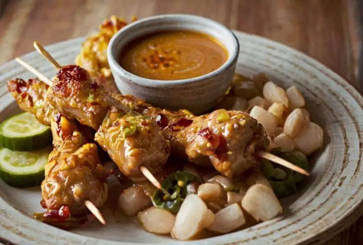 Chicken Satay with Easy Thai Peanut Sauce Recipe