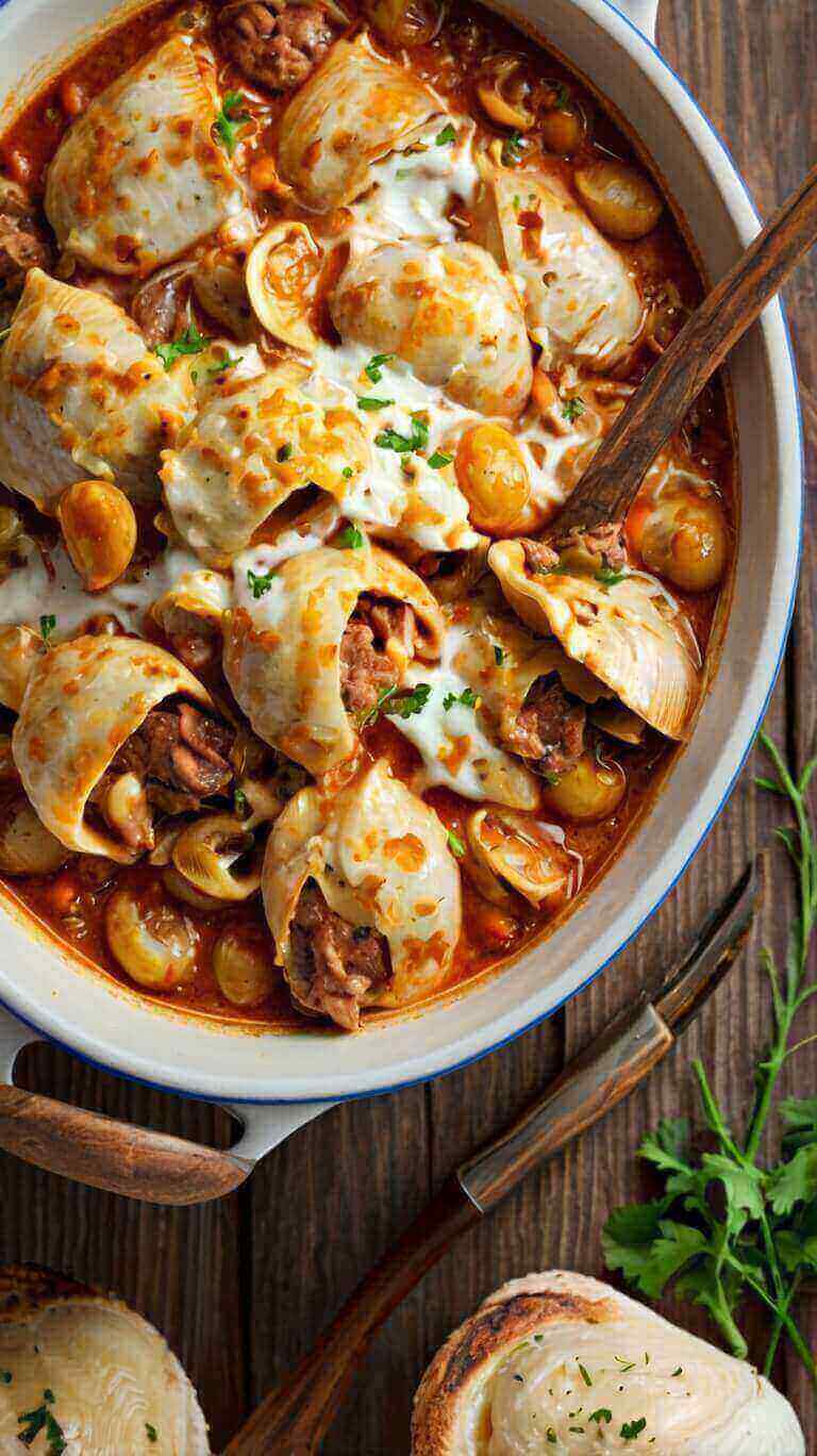 Creamy Beef And Shells 