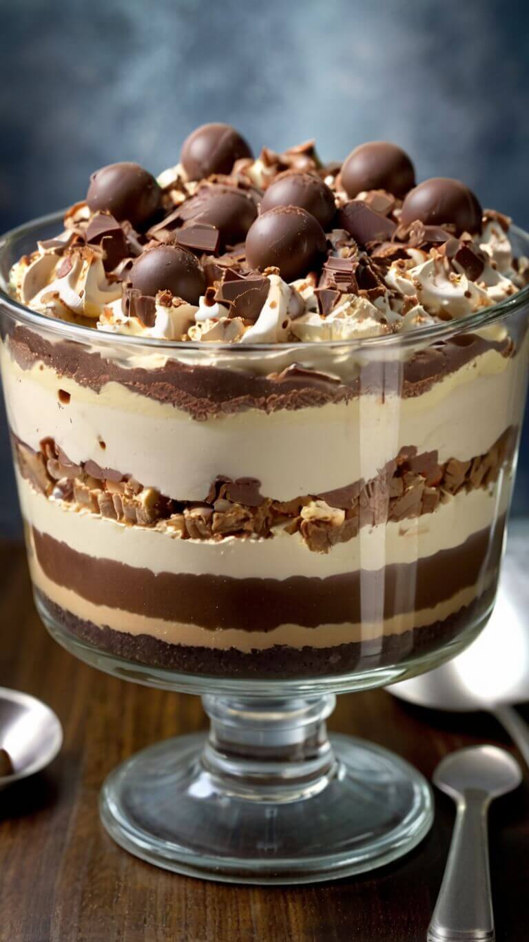 Decadent Baileys Chocolate Cheesecake Trifle