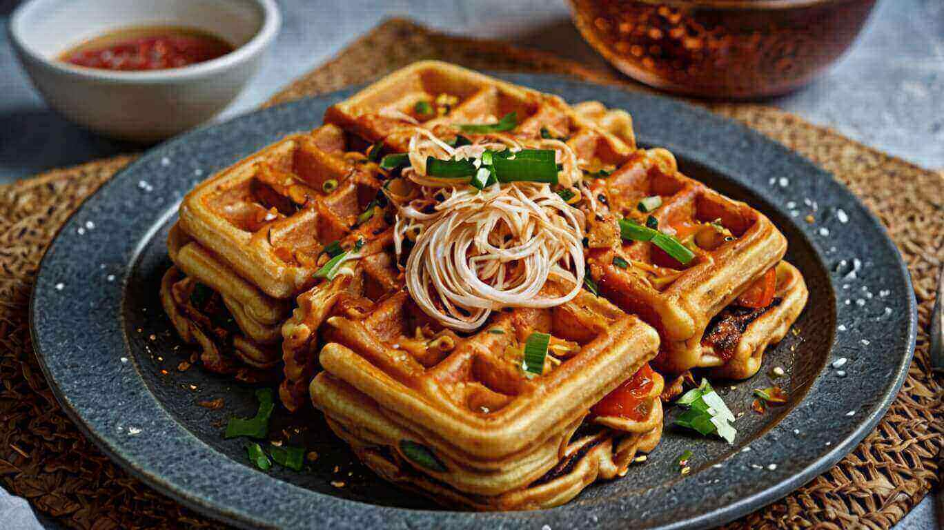 Kimchi Waffles Recipe
