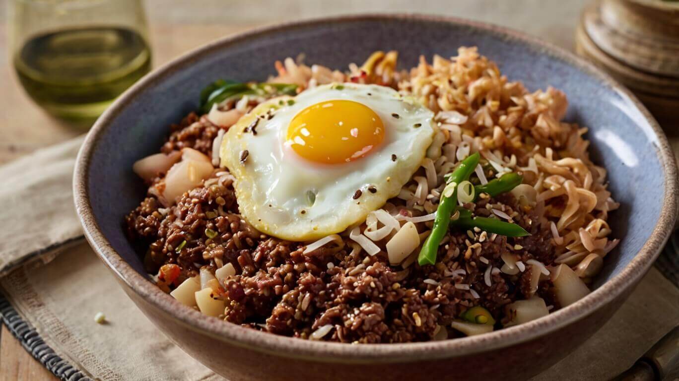 Korean Ground Beef Bowl Recipe