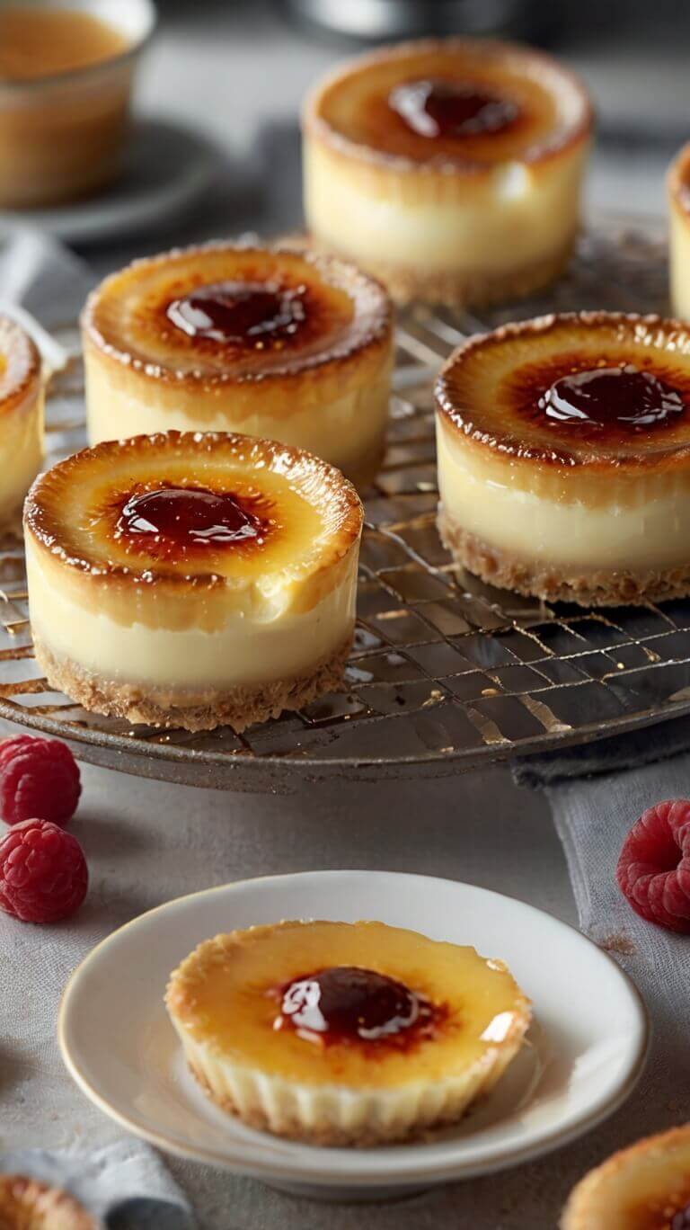 Mini Creme Brulee Cheesecakes