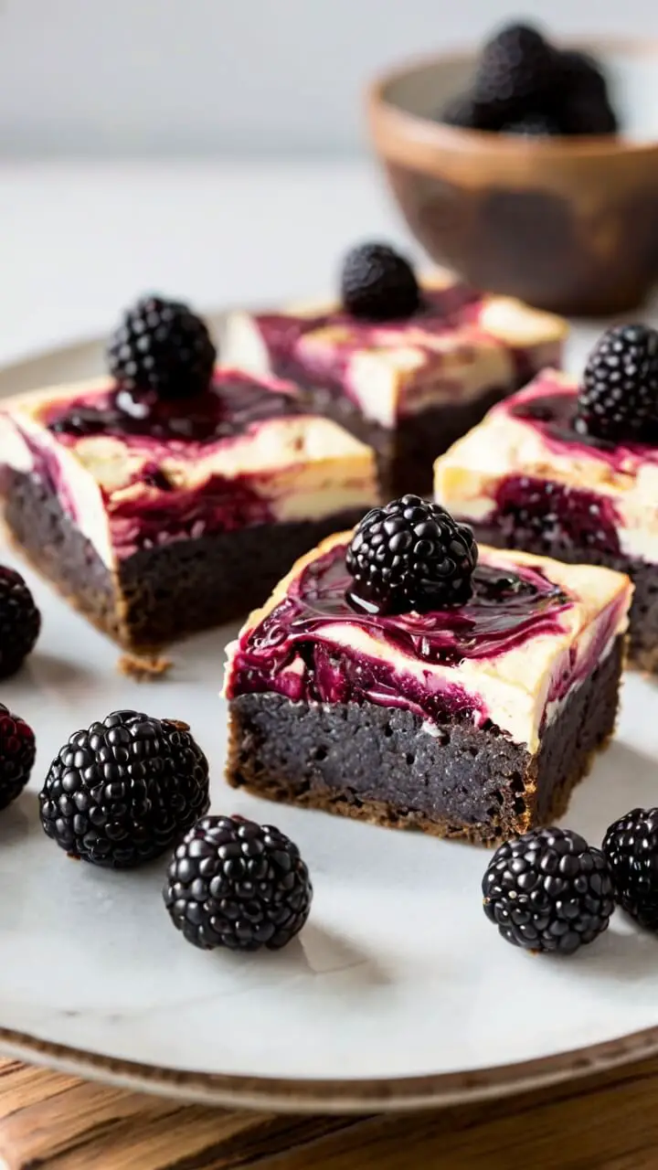 Blackberry Cream Cheese Brownies