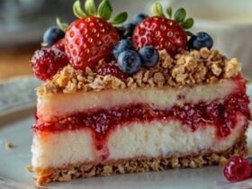 Berrylicious Strawberry Crunch Cheesecake Recipe