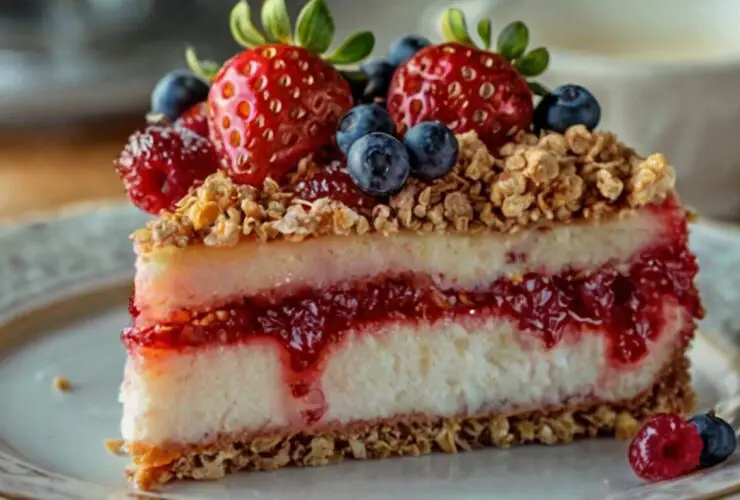 Berrylicious Strawberry Crunch Cheesecake Recipe