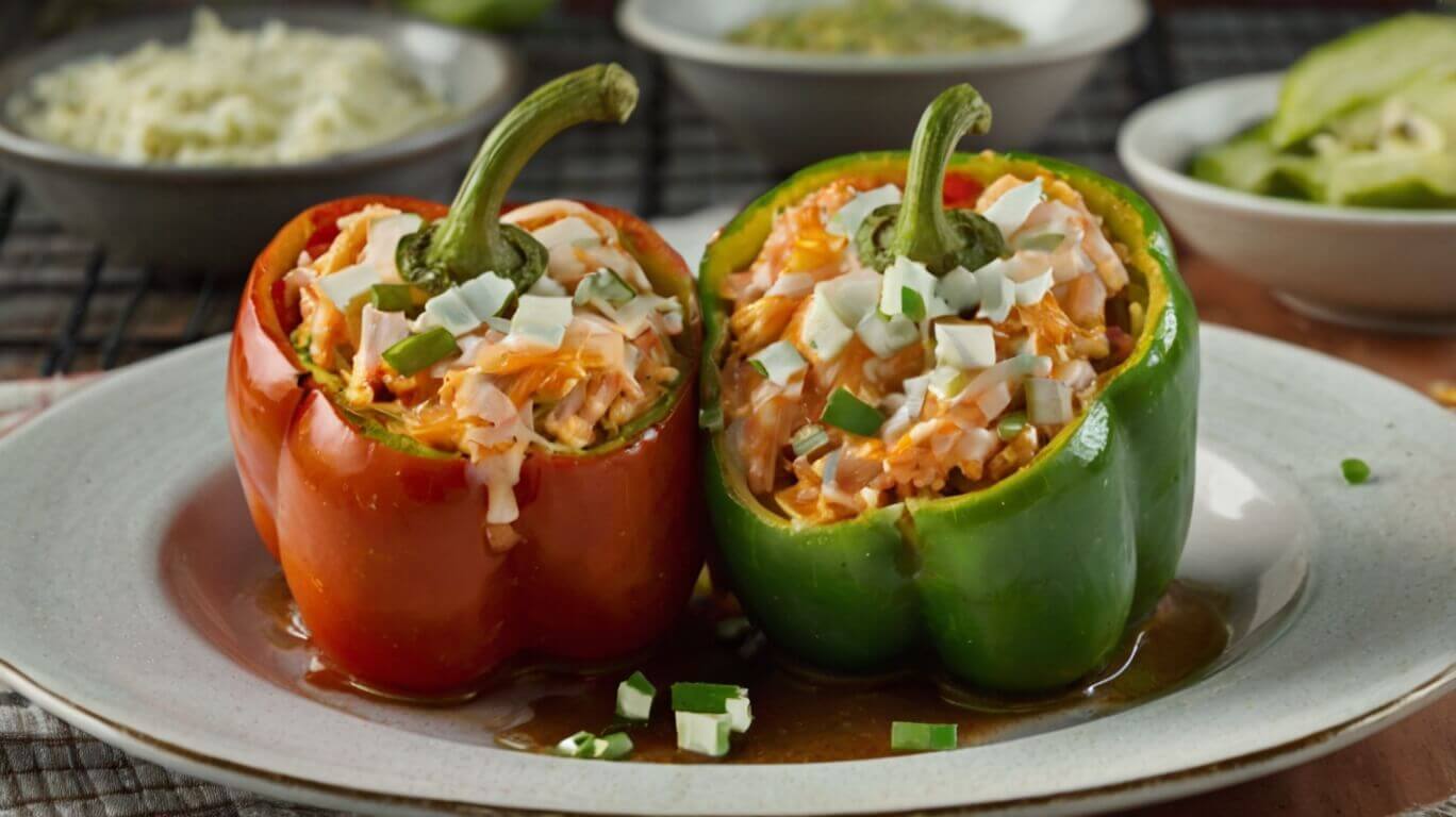 Buffalo Chicken Stuffed Peppers Recipe