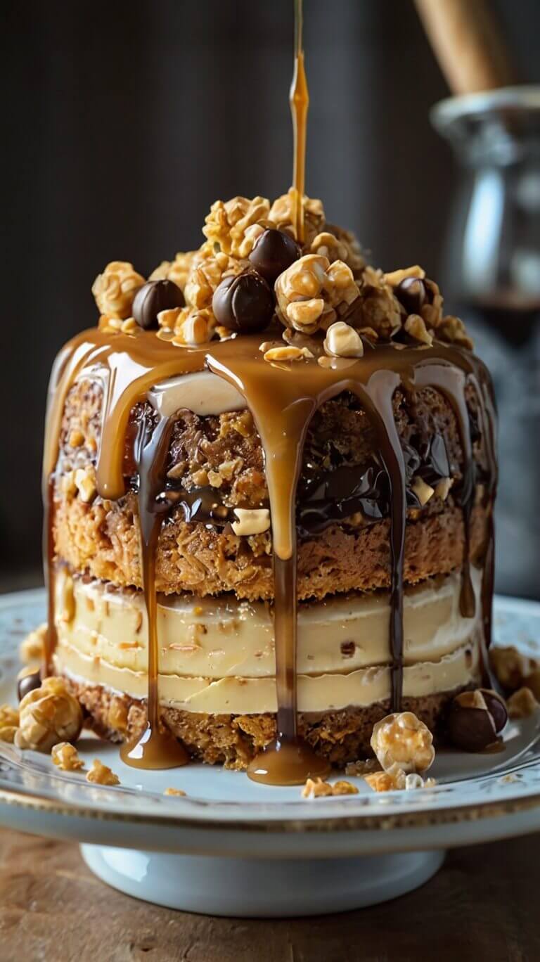 Caramel Toffee Crunch Cake