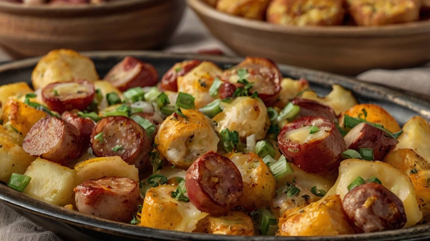 Cheesy Ranch Potatoes and Sausage Recipe