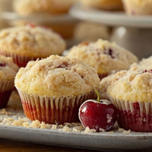 Cherry Cobbler Muffins With Streusel Recipe