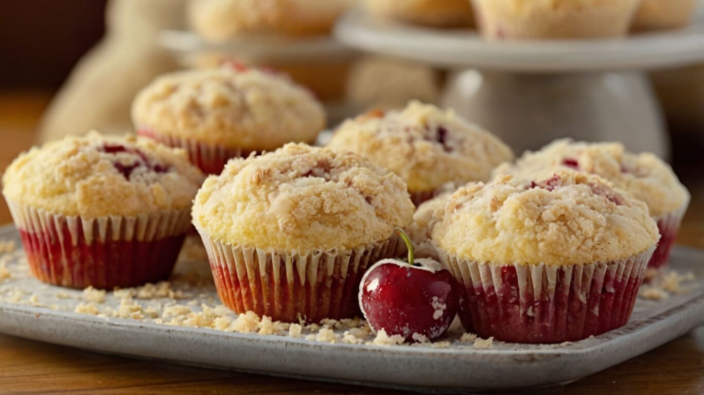 Cherry Cobbler Muffins With Streusel Recipe