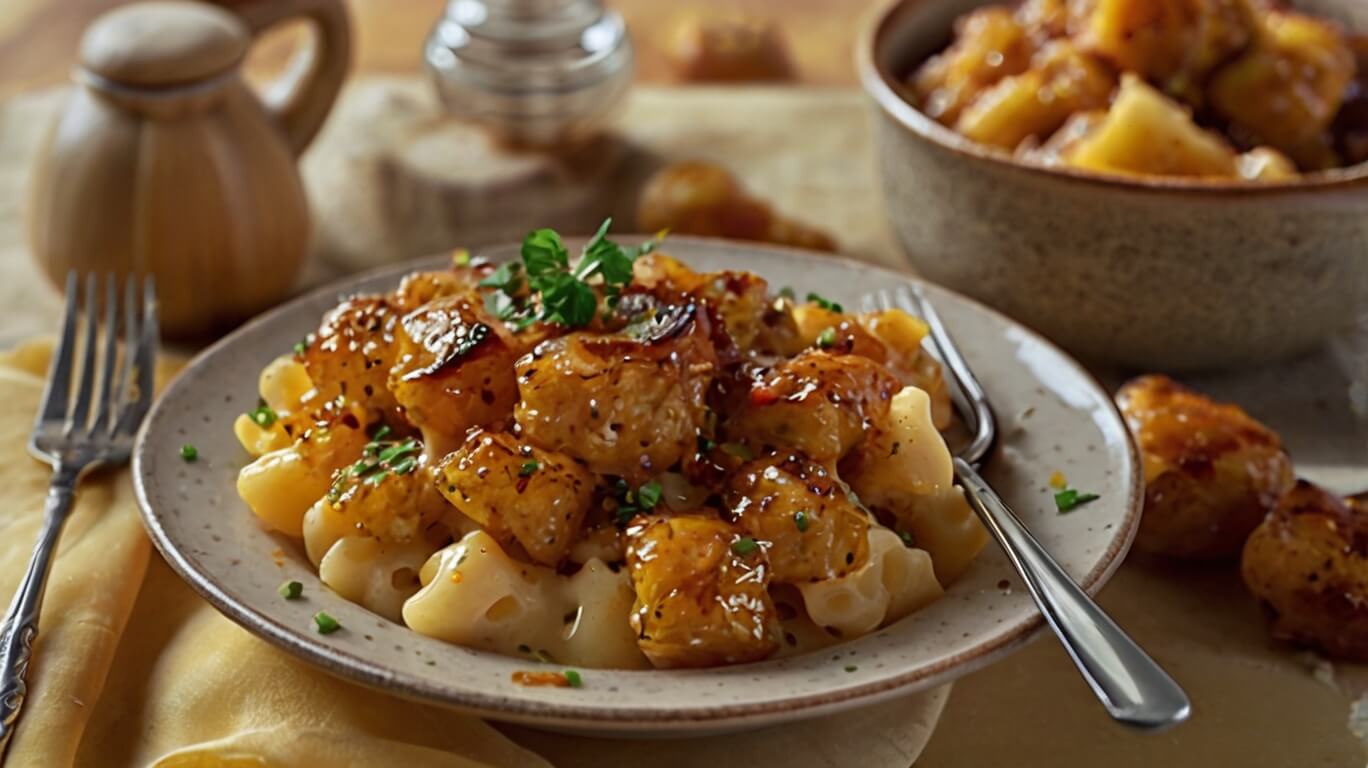 Creamy Honey Pepper Chicken Mac and Cheese Recipe 