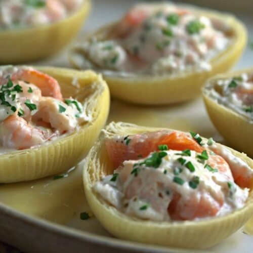 Creamy Seafood Stuffed Shells Recipe