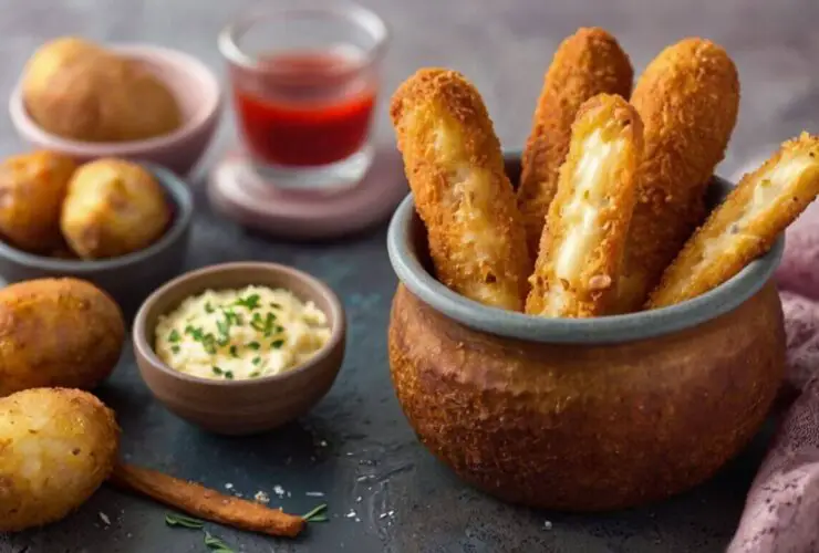 Crispy Homemade Potato Cheese Sticks Recipe
