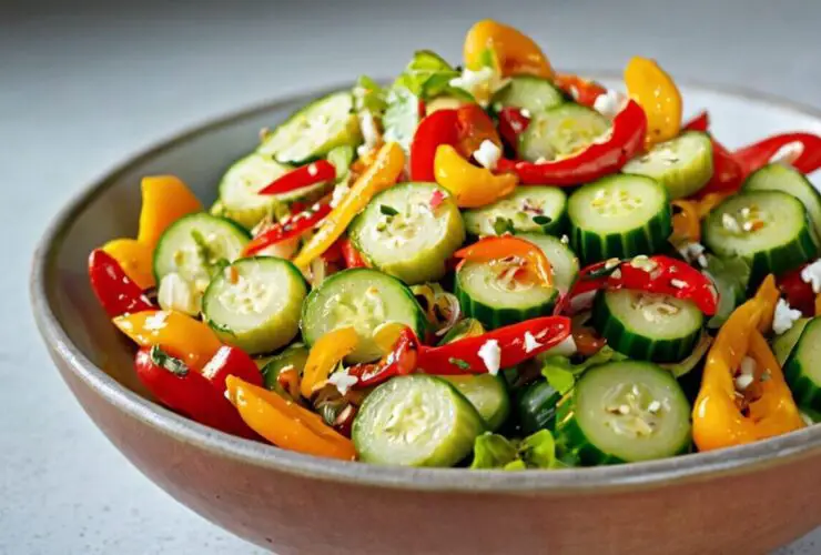 Cucumber Sweet Pepper Salad Recipe 