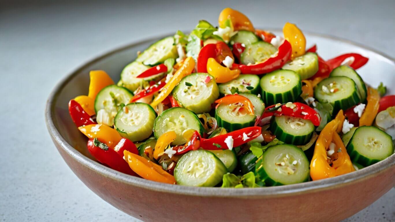 Cucumber Sweet Pepper Salad Recipe 