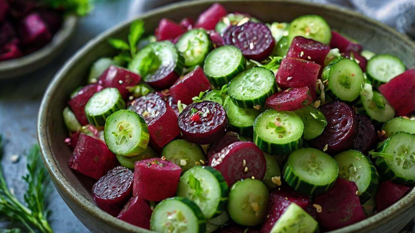 Fresh Beet and Cucumber Salad Recipe 