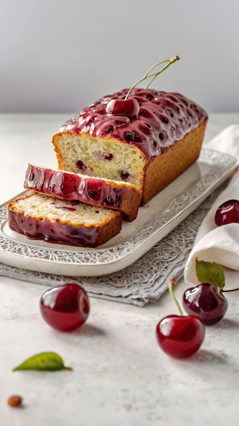 Fresh Cherry Loaf Cake