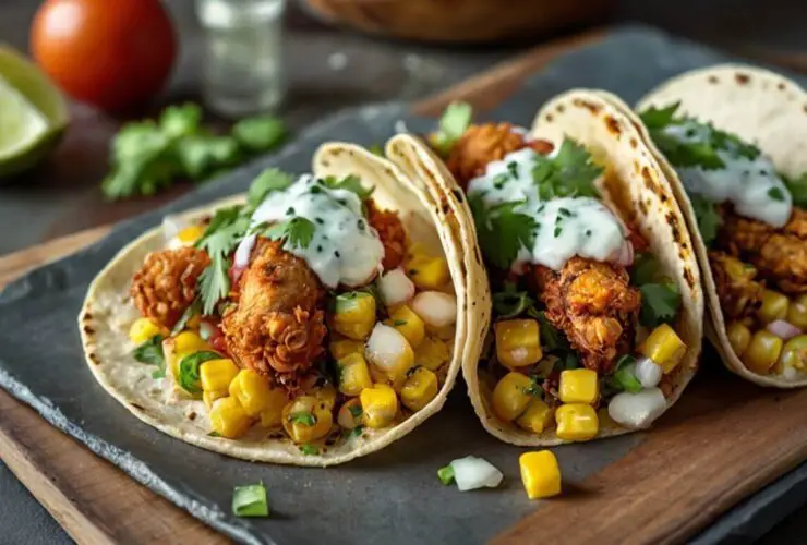 Fried Chicken Street Corn Tacos Recipe