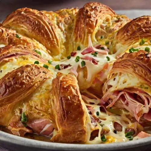 Ham and Cheese Croissant Casserole Recipe