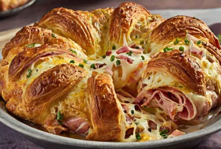 Ham and Cheese Croissant Casserole Recipe
