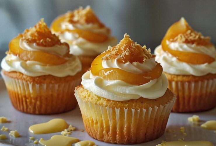 Honey Peach Cream Cheese Cupcakes Recipe