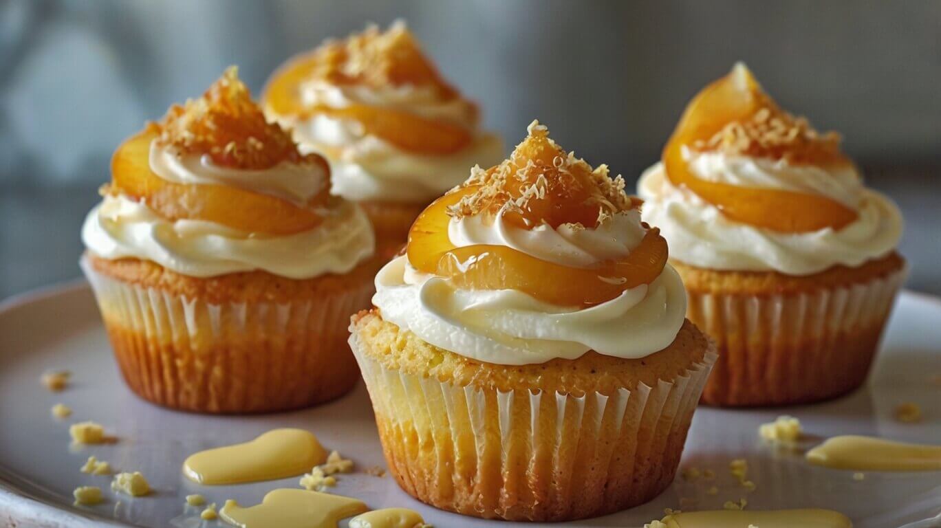 Honey Peach Cream Cheese Cupcakes Recipe