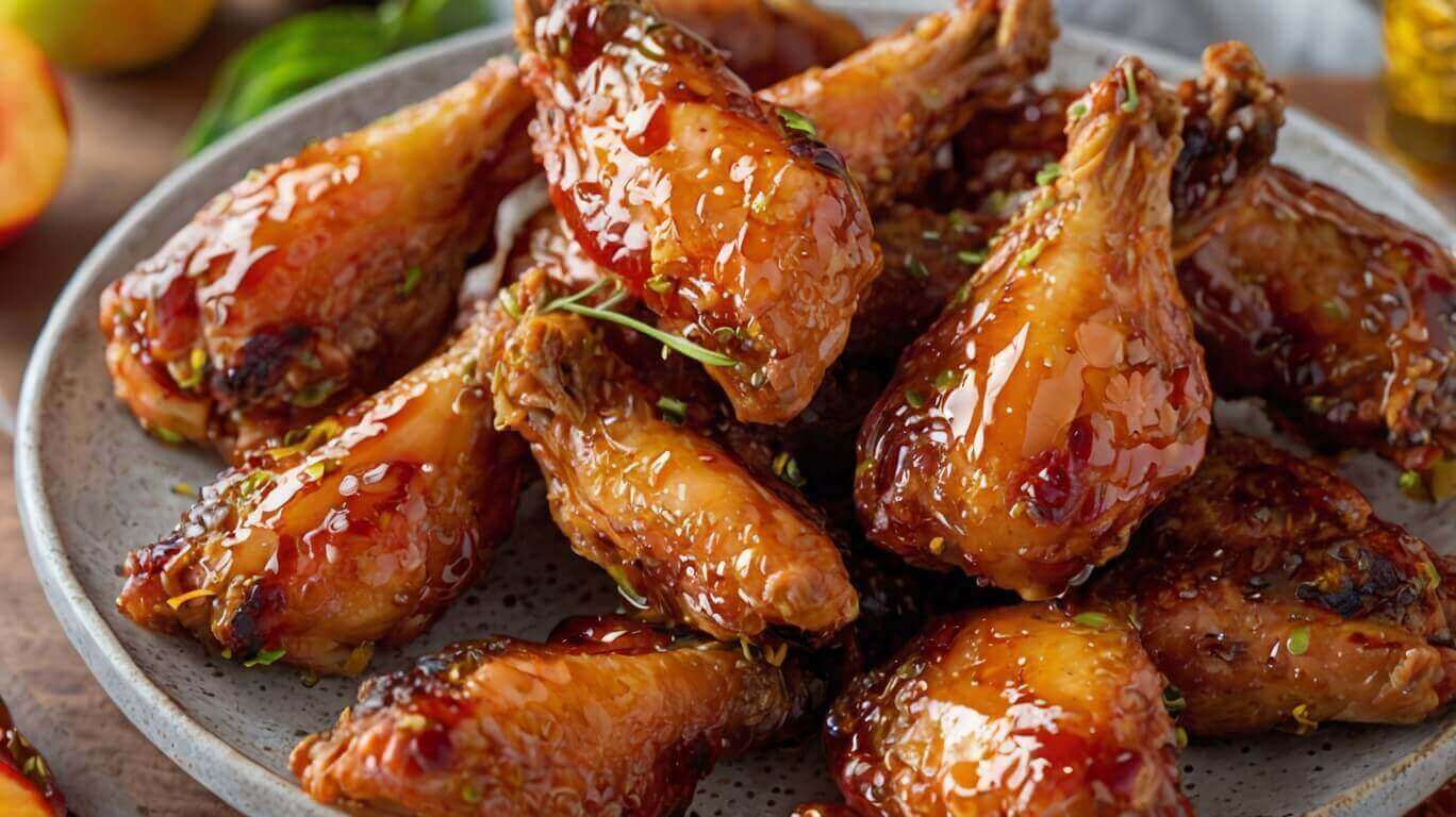 Hot Honey Peach Wings Recipe