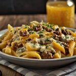Loaded Beef Cheeseburger Alfredo Pasta Recipe