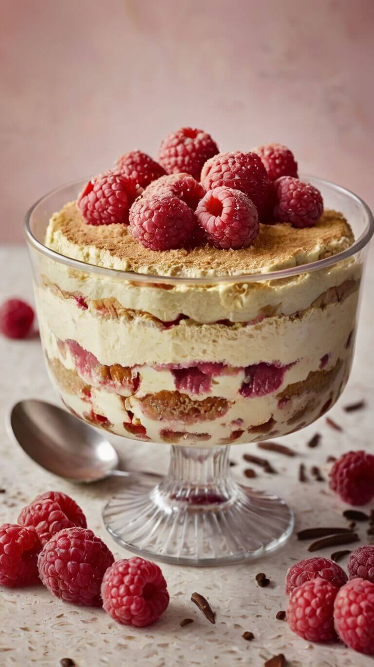 No Bake Raspberry Tiramisu