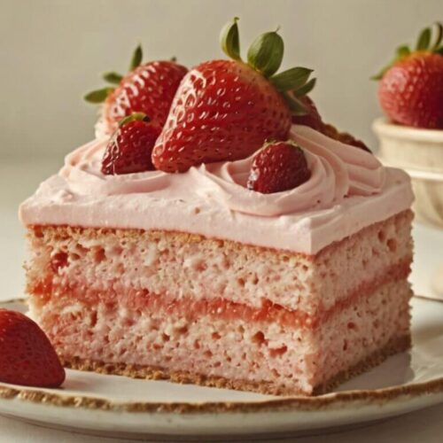No Bake Strawberry Cloud Cake Recipe