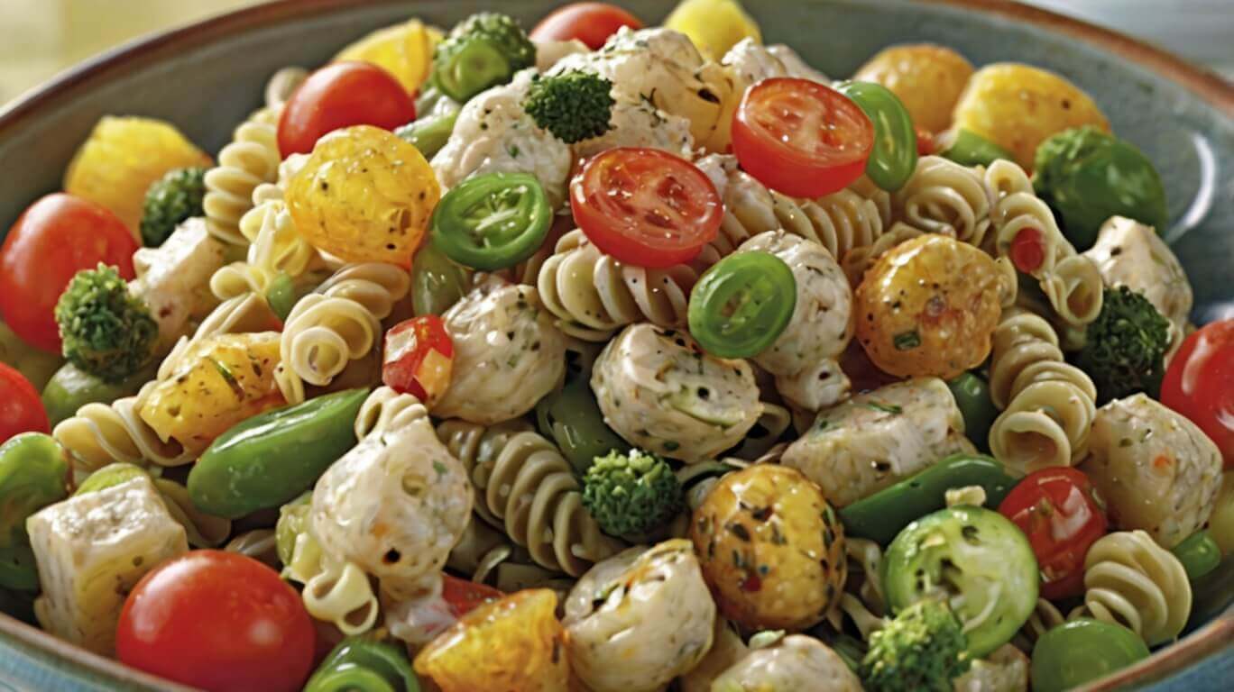 Potluck Pasta Salad With Zesty Dressing 