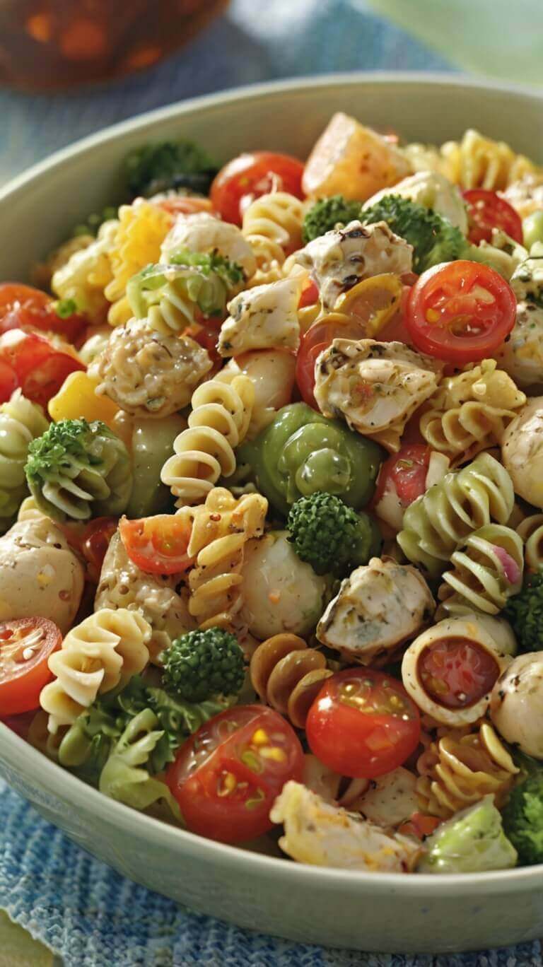 Potluck Pasta Salad With Zesty Dressing