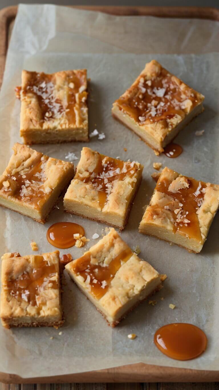 Salted Caramel Gooey Butter Bars 