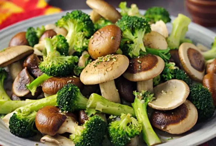 Sautéed Mushrooms with Broccoli Recipe