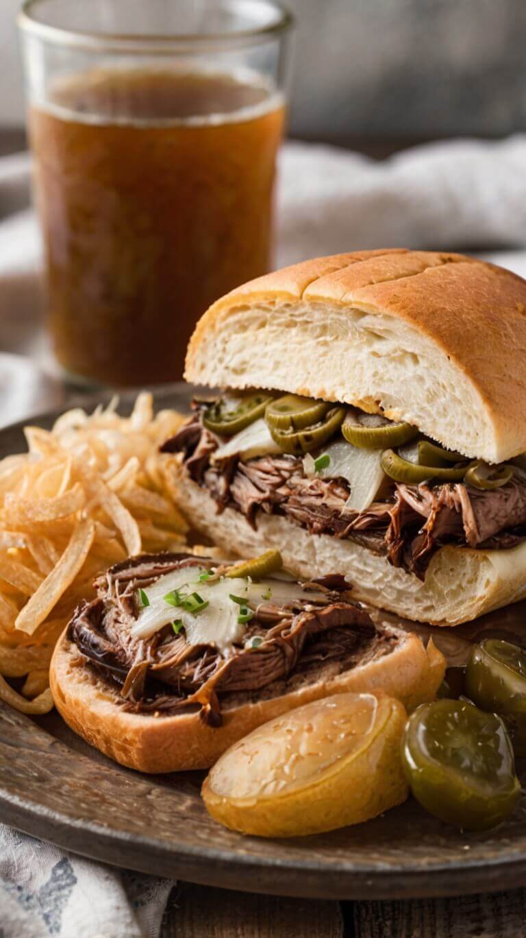 Slow Cooker French Dip Sandwiches