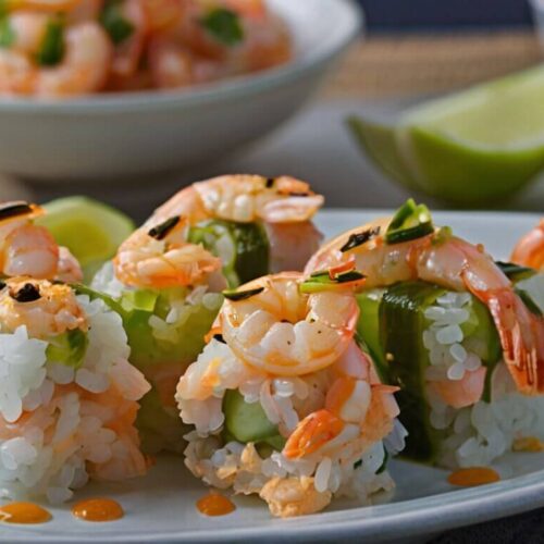 Spicy Shrimp Sushi Stacks Recipe