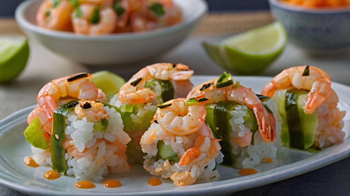 Spicy Shrimp Sushi Stacks Recipe