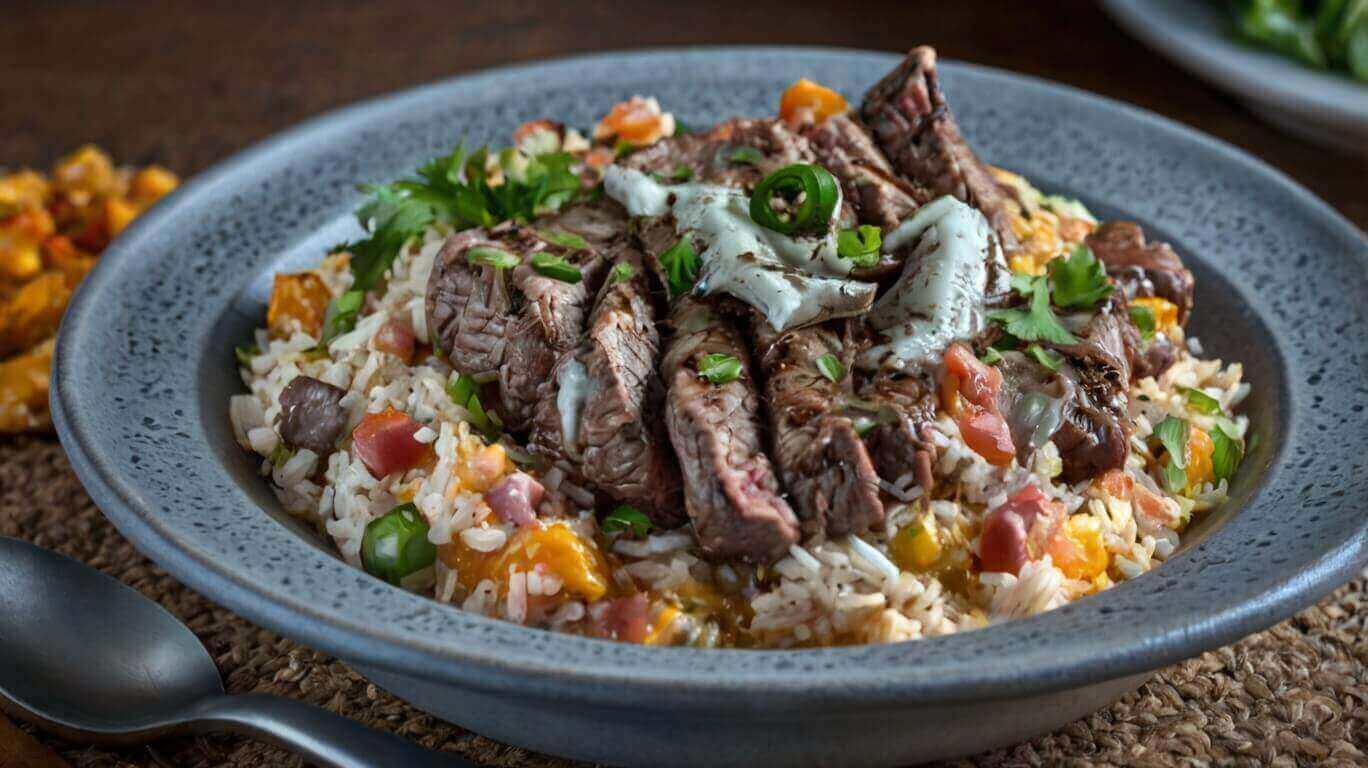 Steak Queso Rice Recipe