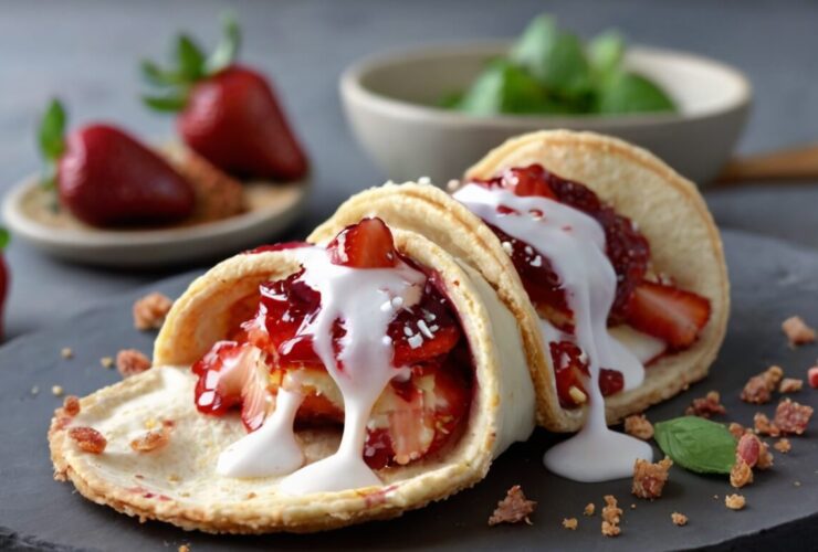 Strawberry Cheesecake Dessert Tacos Recipe