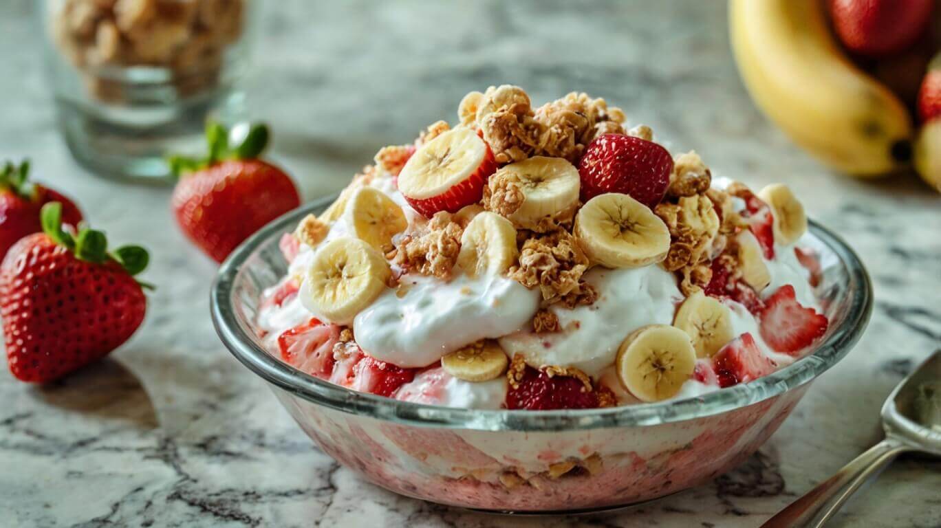 Strawberry Crunch Banana Pudding Recipe